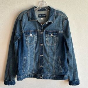 EUC Maurices Women's Classic Blue Jean Jacket Size Large